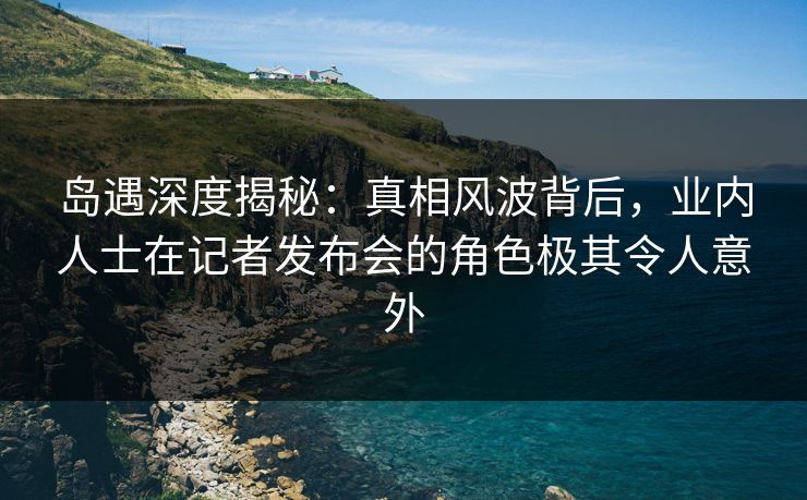 岛遇深度揭秘：真相风波背后，业内人士在记者发布会的角色极其令人意外