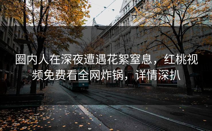 圈内人在深夜遭遇花絮窒息，红桃视频免费看全网炸锅，详情深扒
